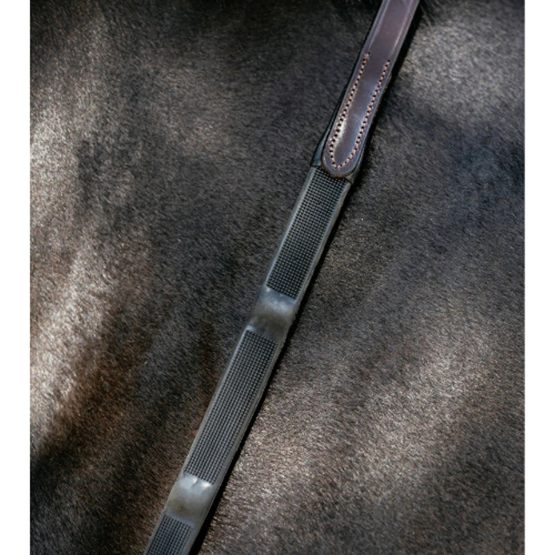 Lemieux Ergo Grip Rubber Reins Brown-1