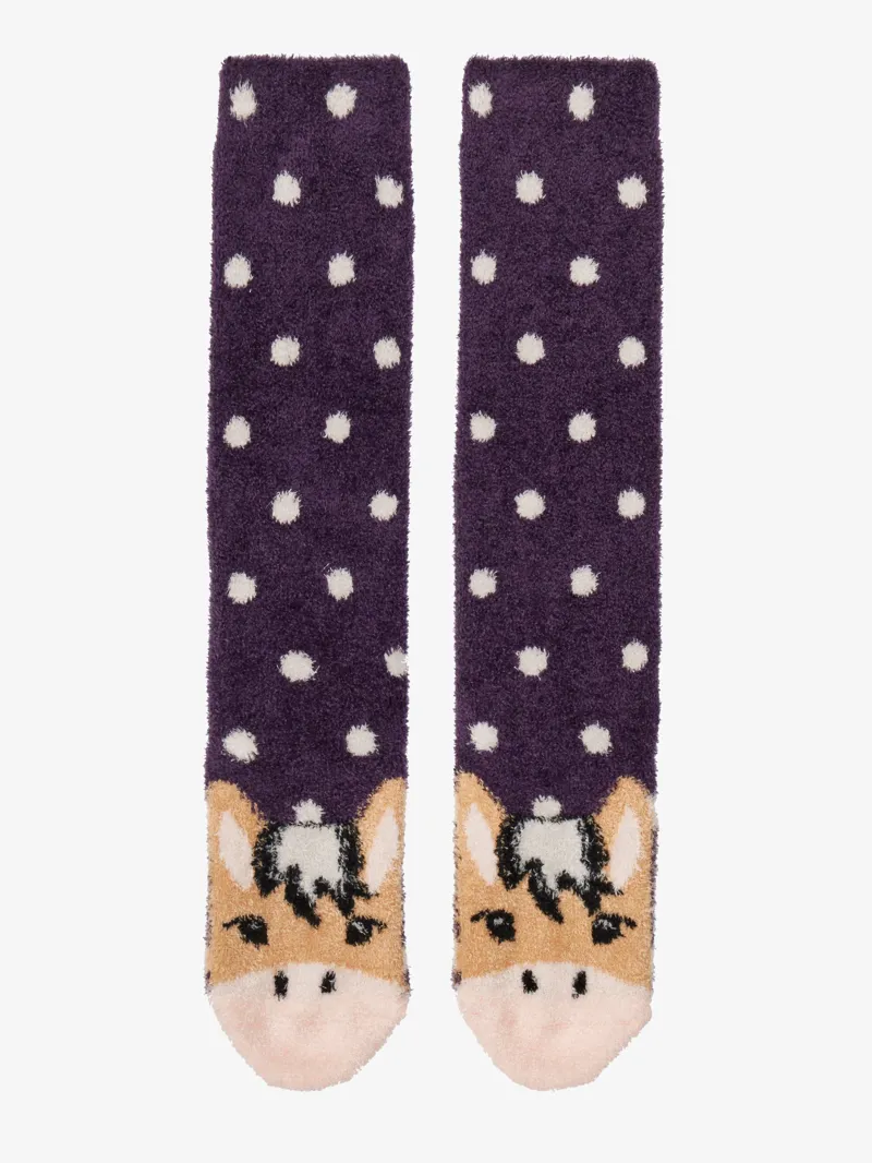 LeMieux Fluffy Fluffy Character Socks Fjord Juniper-1