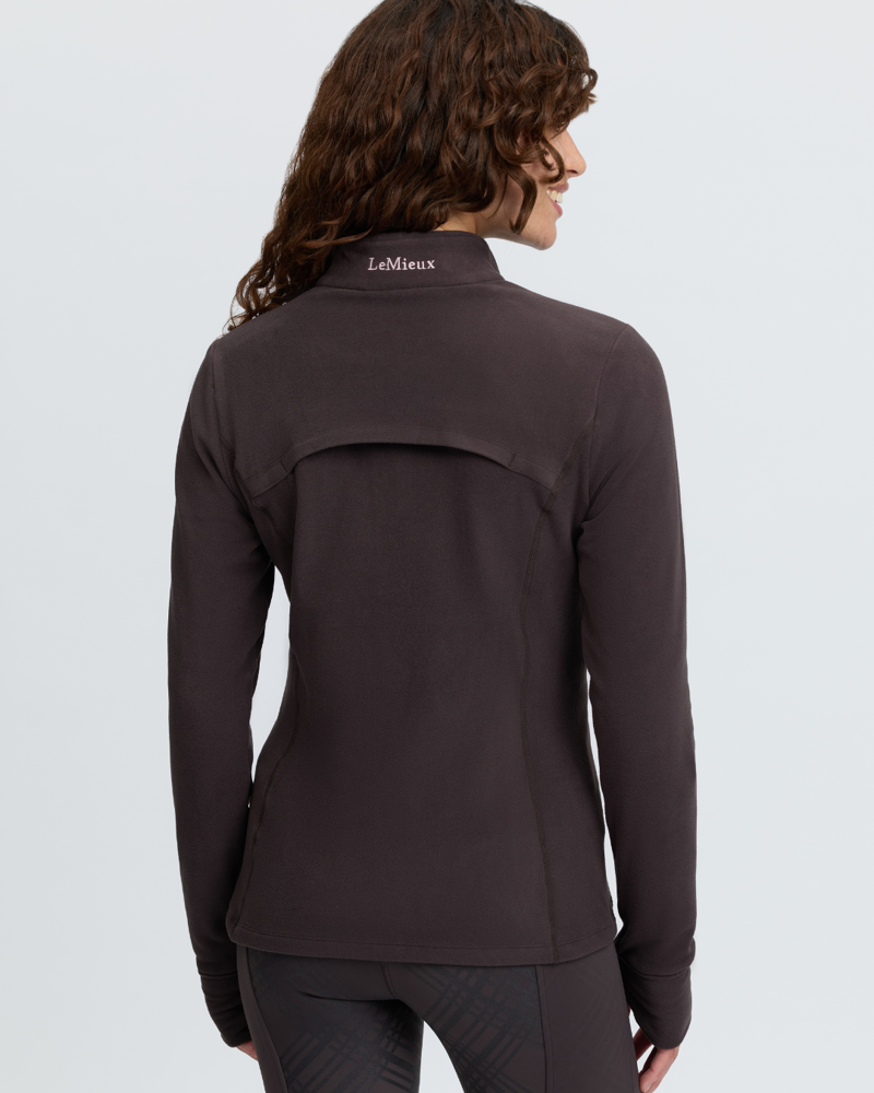 LeMieux Frances Quarter Zip Fleece Cocoa-1
