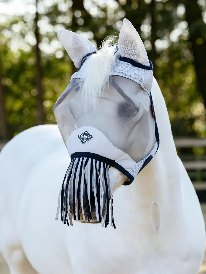 LeMieux Fringe Fly Mask Navy-1