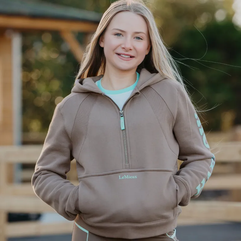 LeMieux Harlow Young Rider Hoodie Walnut