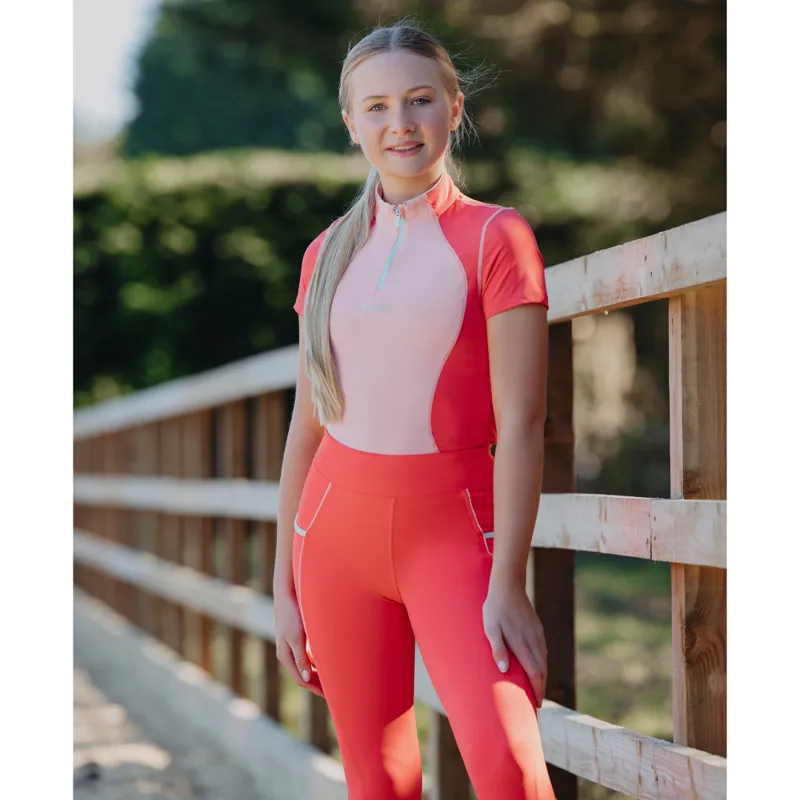LeMieux Harlow Young Rider Short Sleeve Base Layer Sugar Pink