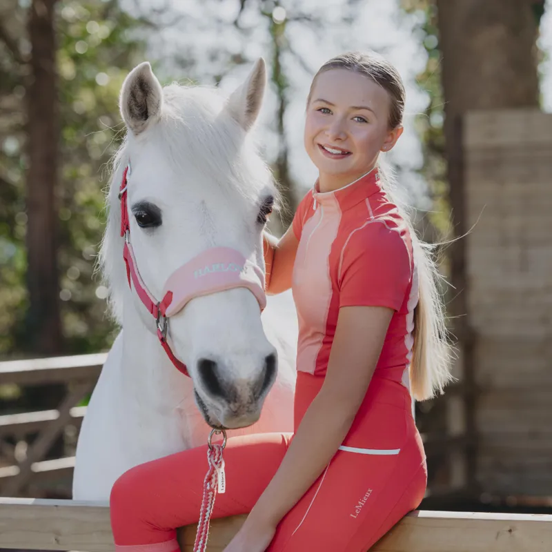 LeMieux Harlow Young Rider Short Sleeve Base Layer Sugar Pink-4