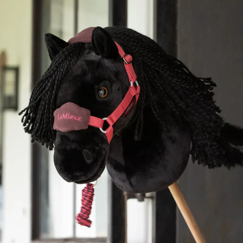 LeMieux Hobby Horse Vogue Headcollar and Leadrope Cranberry-1