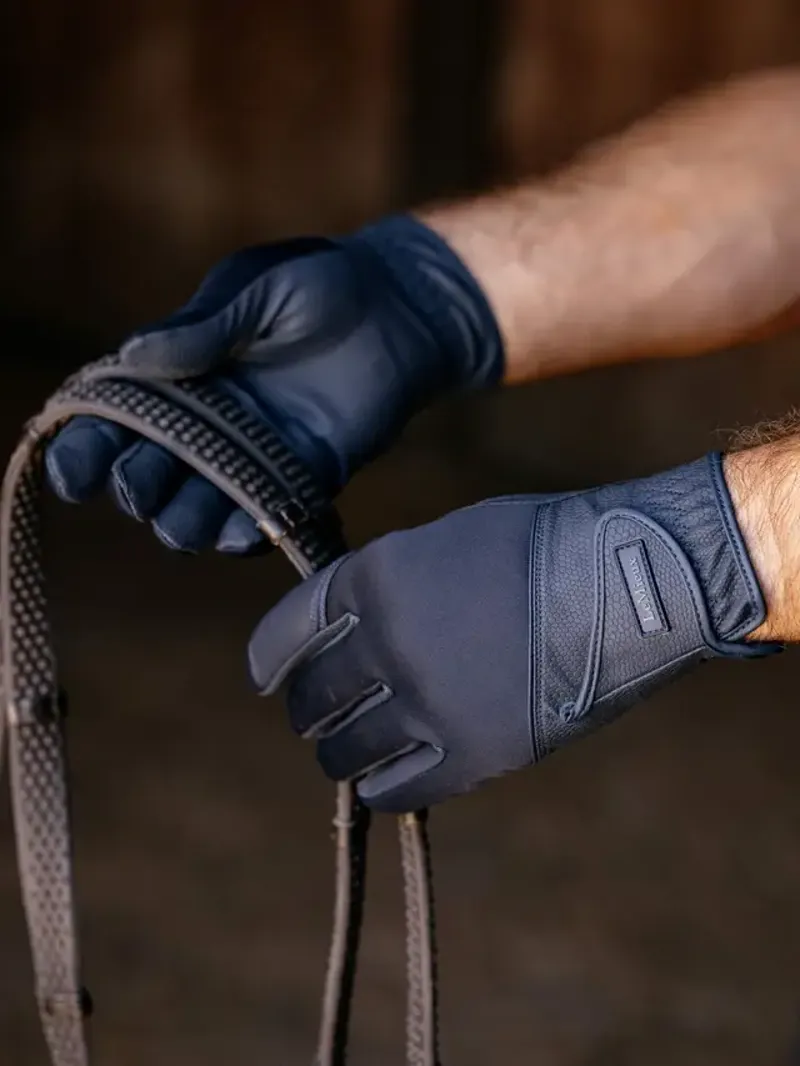 LeMieux Hybrid Riding Glove Navy-1