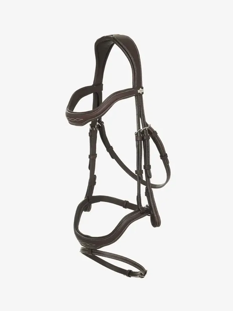 LeMieux Kudos Contour Flash Bridle Brown