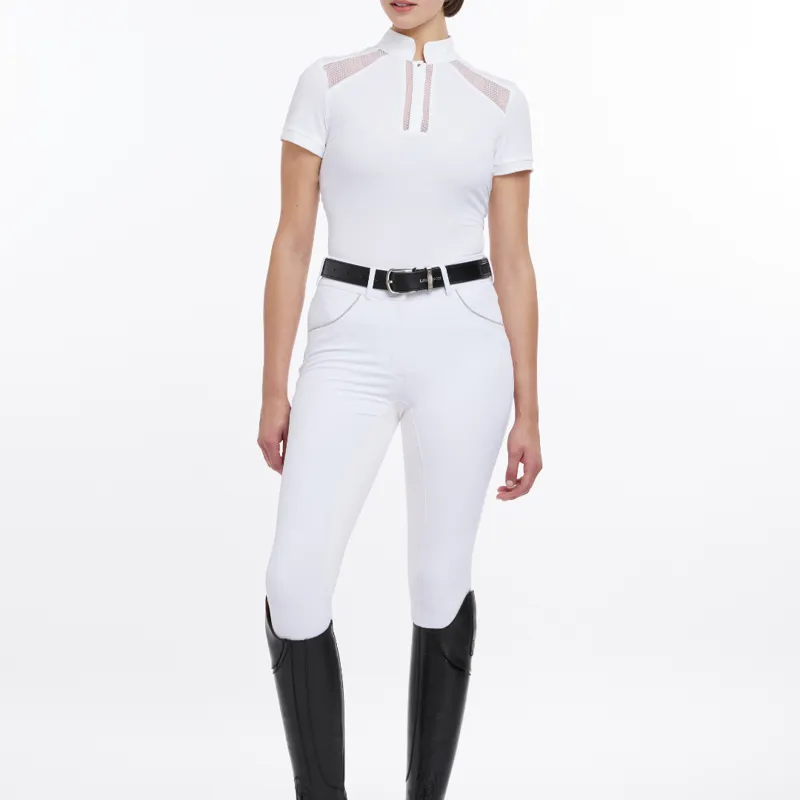 LeMieux Ladies Camille Short Sleeve Show Shirt White-1