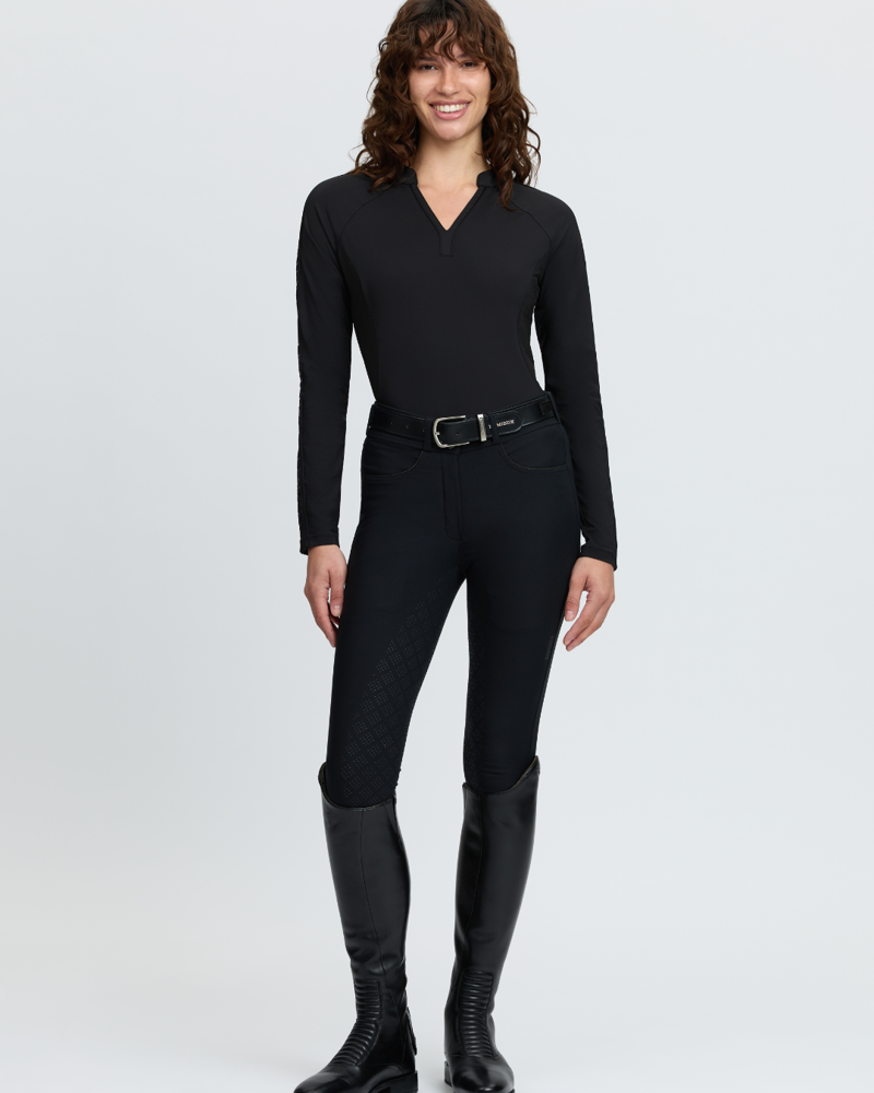 LeMieux Lisa Long Sleeve Base Layer Black-1