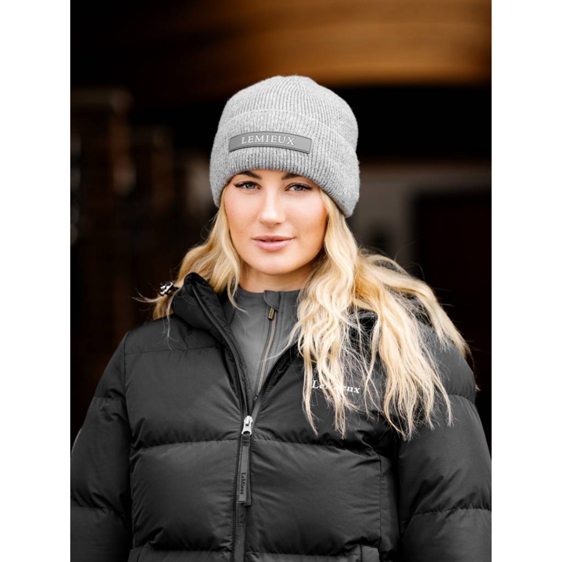 LeMieux Lumen Reflective Beanie Grey-1