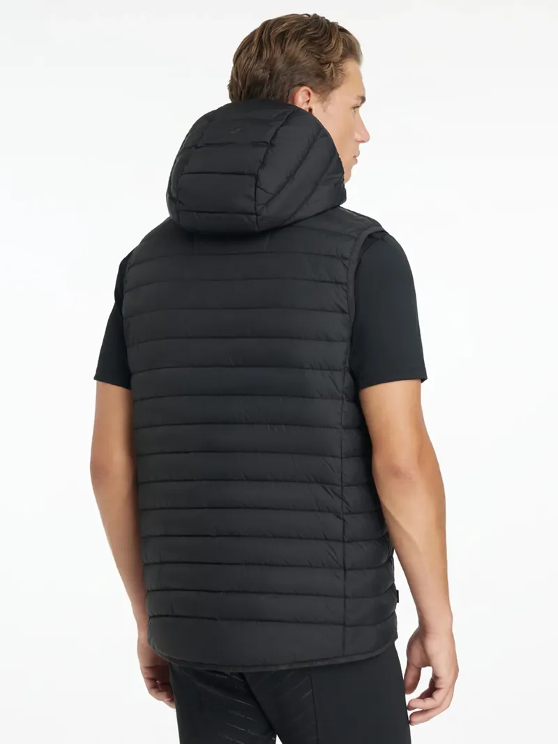 LeMieux Mens Hooded Puffer Gilet Black-1