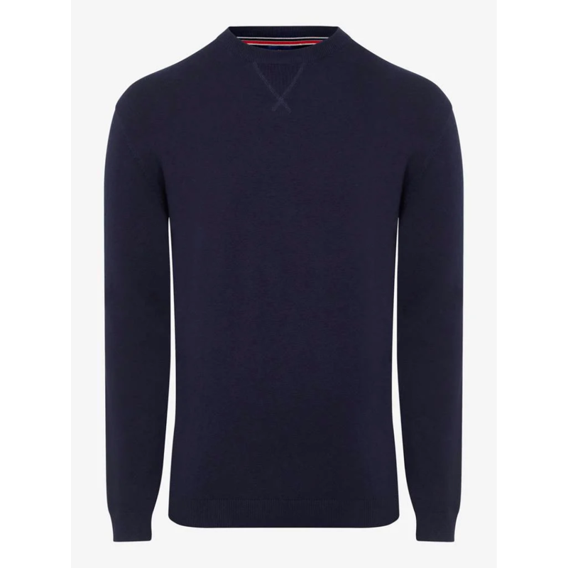 LeMieux Mens Knitted Crew Neck Jumper Navy-1