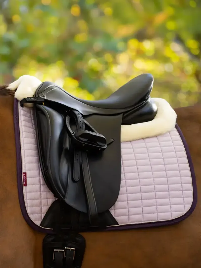LeMieux Merino+ Suede Dressage Square Lilac-1