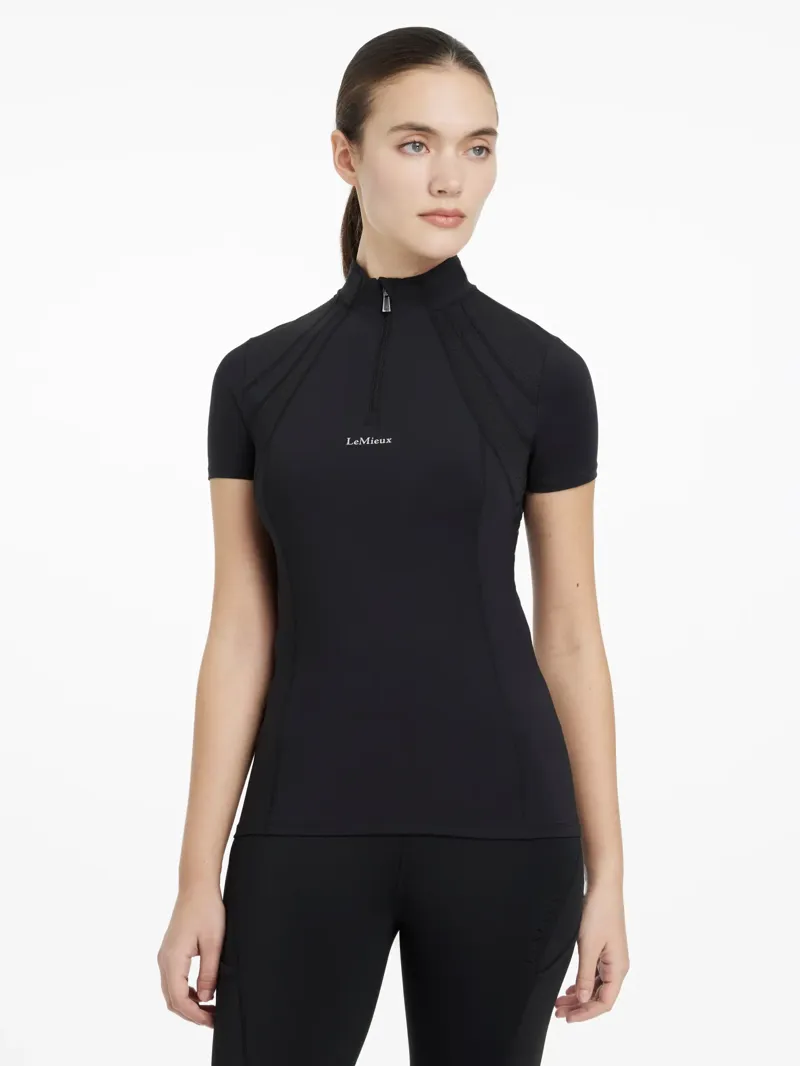 LeMieux Mia Mesh Short Sleeve Base Layer Black