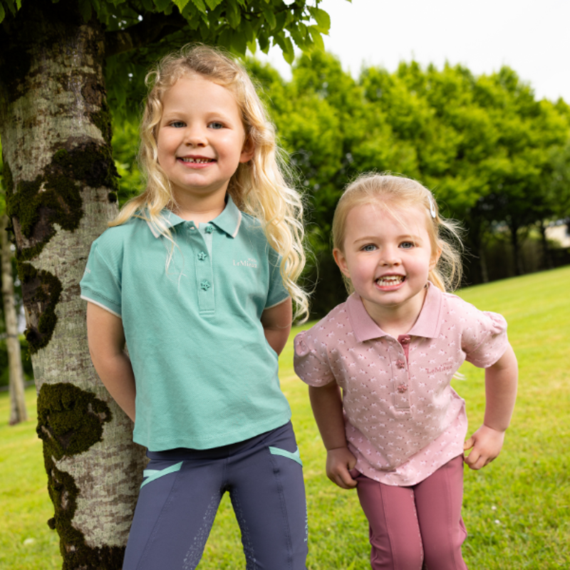 LeMieux Mini Polo Shirt Lagoon-1
