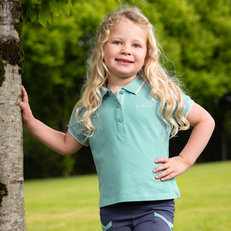 LeMieux Mini Polo Shirt Lagoon-2