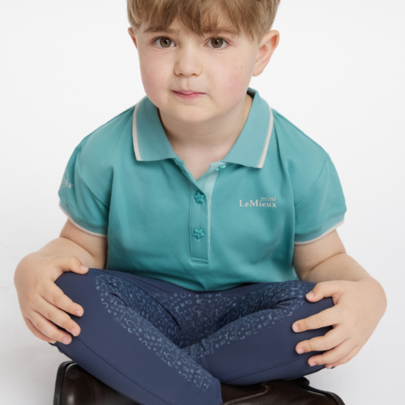 LeMieux Mini Polo Shirt Lagoon-3
