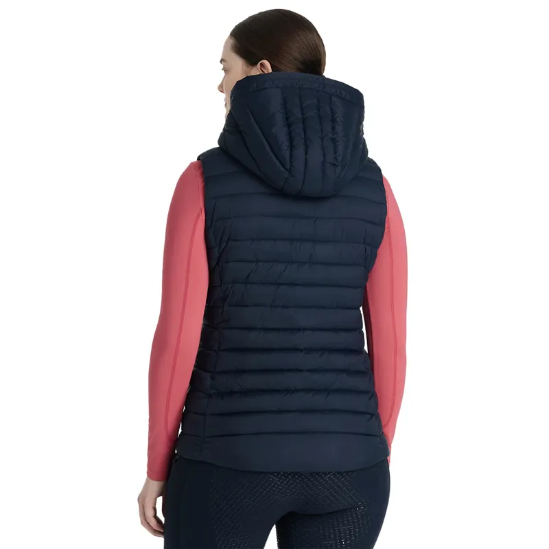 LeMieux Rose Hooded Puffer Gilet Navy-1