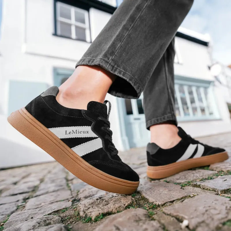 LeMieux Stockbridge Suede Lifestyle Trainer Black-1