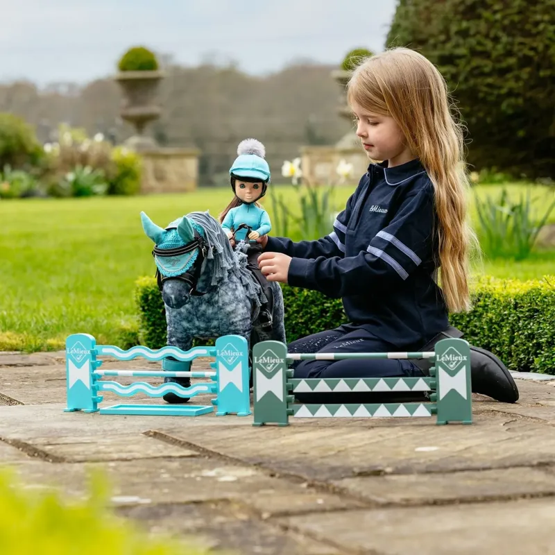 LeMieux Toy Pony Jump Set Azure Sage White-1