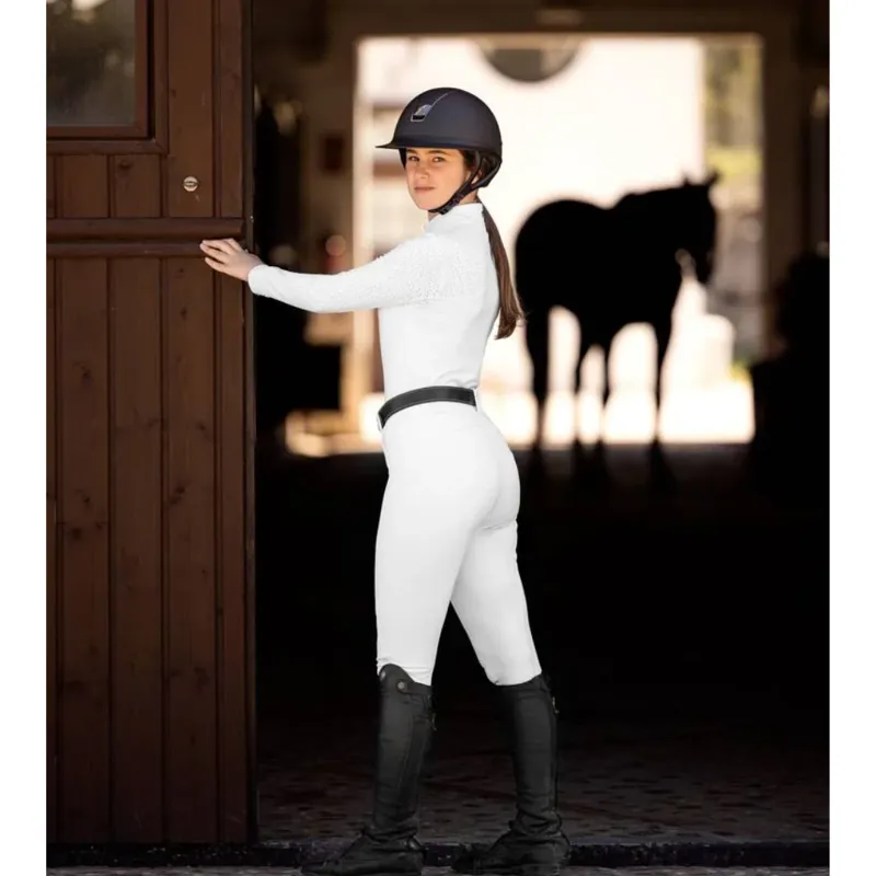 LeMieux Women's Amara II Knee Grip Breech White