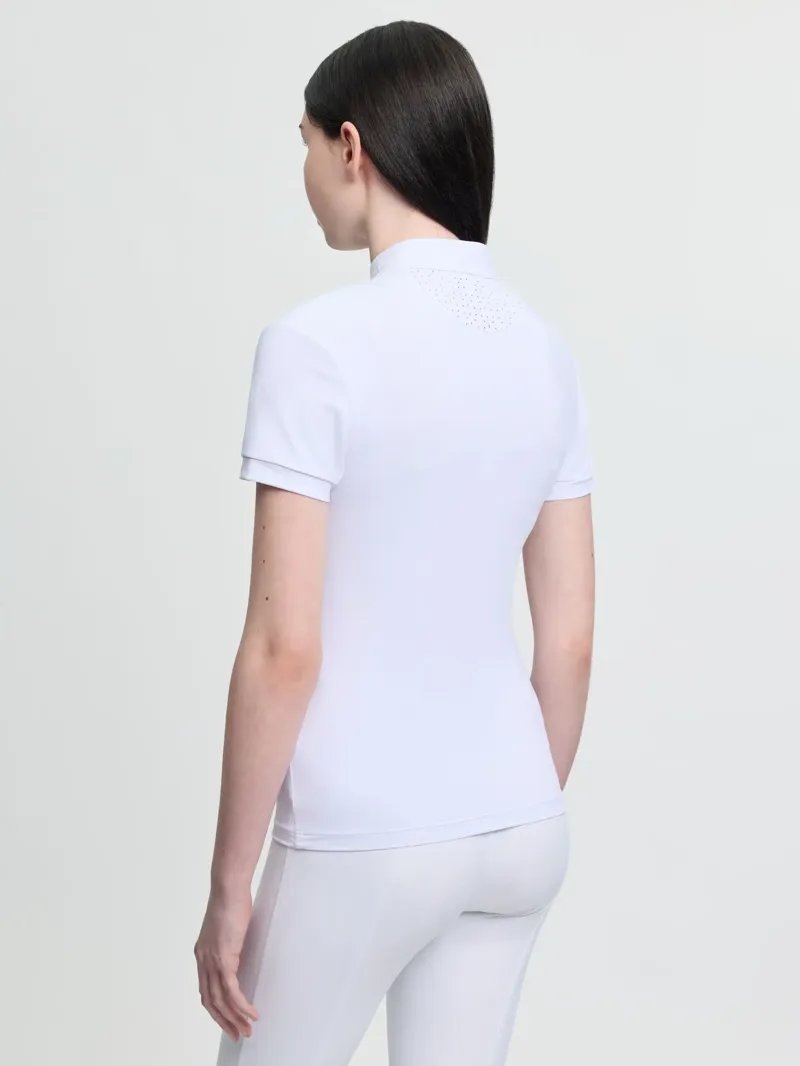 LeMieux Young Rider Brilliance Livvy Short Sleeve Show Shirt White-1