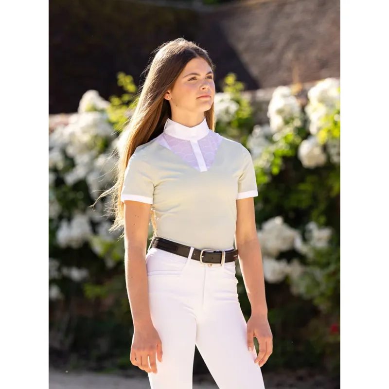 LeMieux Young Rider Eva Short Sleeve Show Shirt Pistachio