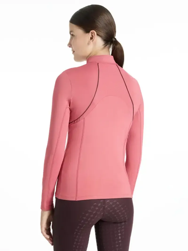 LeMieux Young Rider Mia Mesh Base Layer Cranberry-1