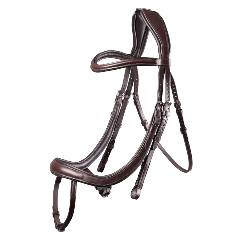 Lusso Ergonomic Curved Flash Bridle Havana-1