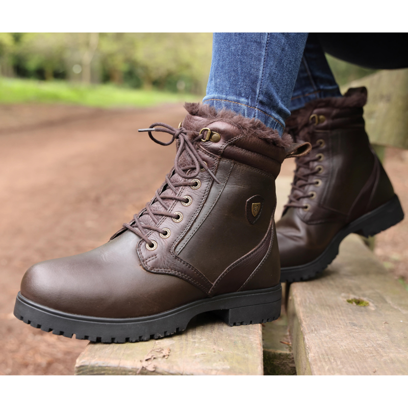 Moretta Varese Lace Country Boots Brown-1