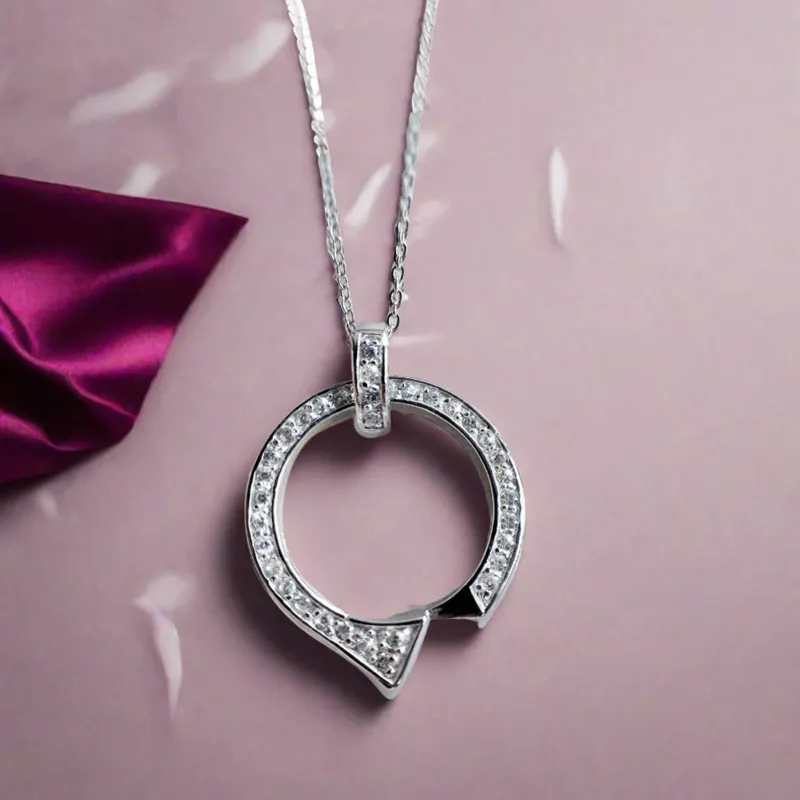 Falabella Farriers Nail and Crystal Pendant