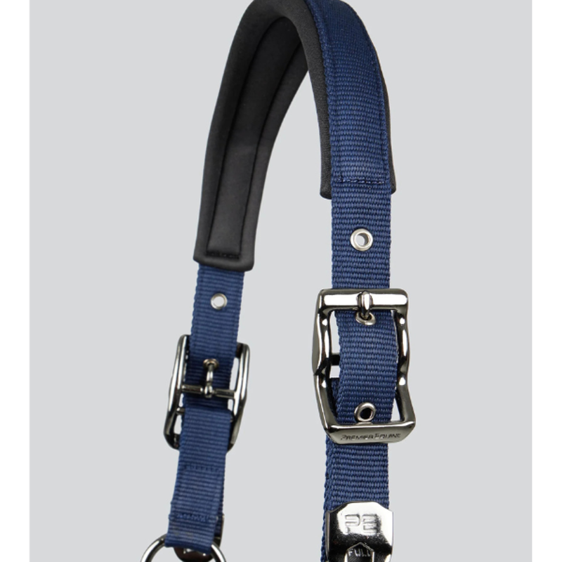 Premier Equine Corda Padded Head Collar with Lead Rope Navy-2
