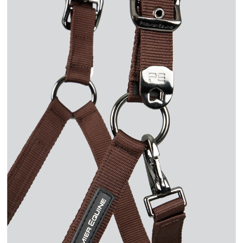 Premier Equine Corda Padded Head Collar with Lead Rope Brown-2