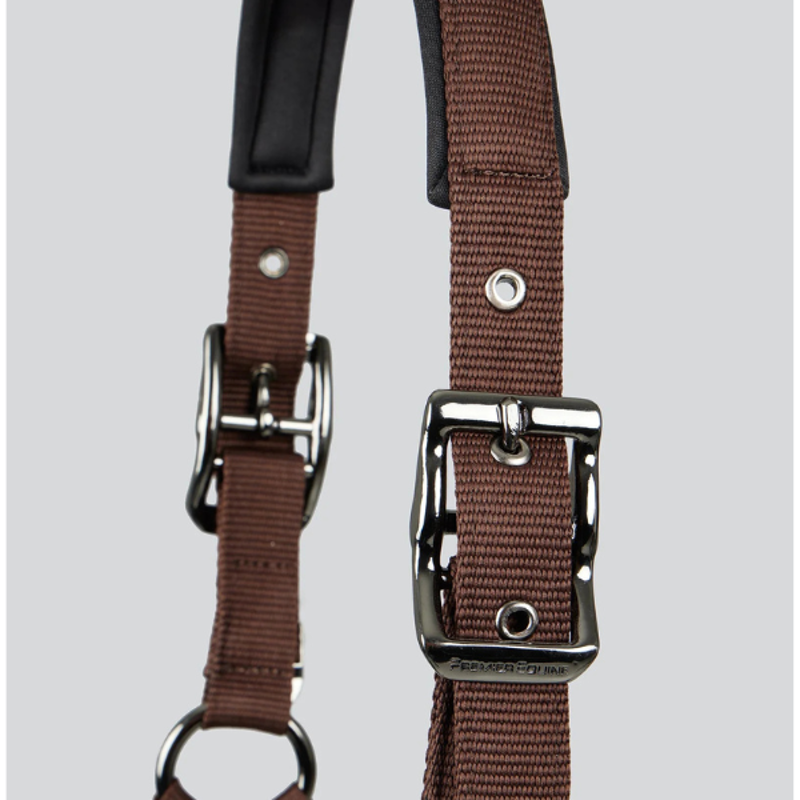 Premier Equine Corda Padded Head Collar with Lead Rope Brown-3