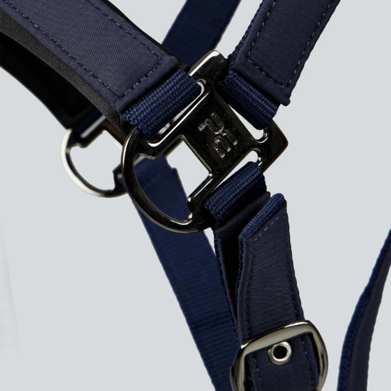 Premier Equine Duco Padded Head Collar with Lead Rope Navy-4
