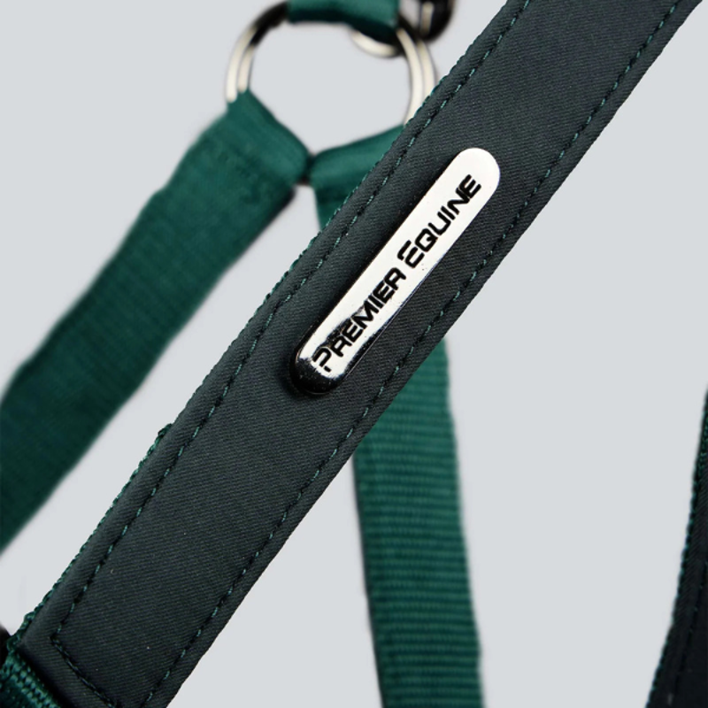 Premier Equine Duco Padded Head Collar with Lead Rope Green-3