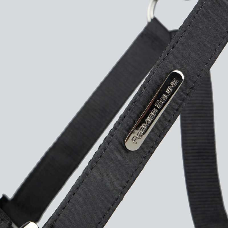 Premier Equine Duco Padded Head Collar With Lead Rope Black-2