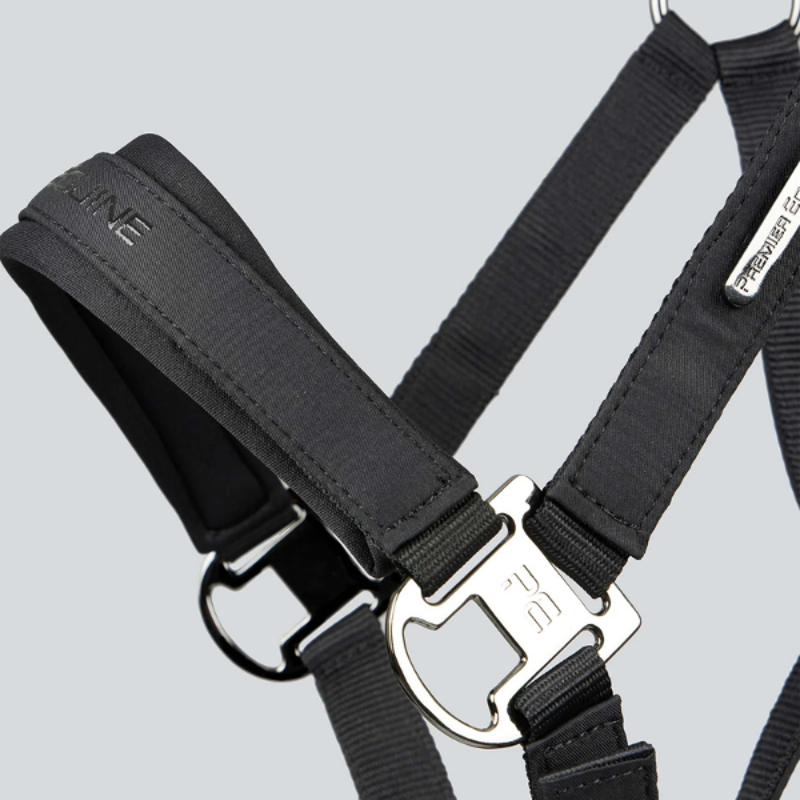Premier Equine Duco Padded Head Collar With Lead Rope Black-4