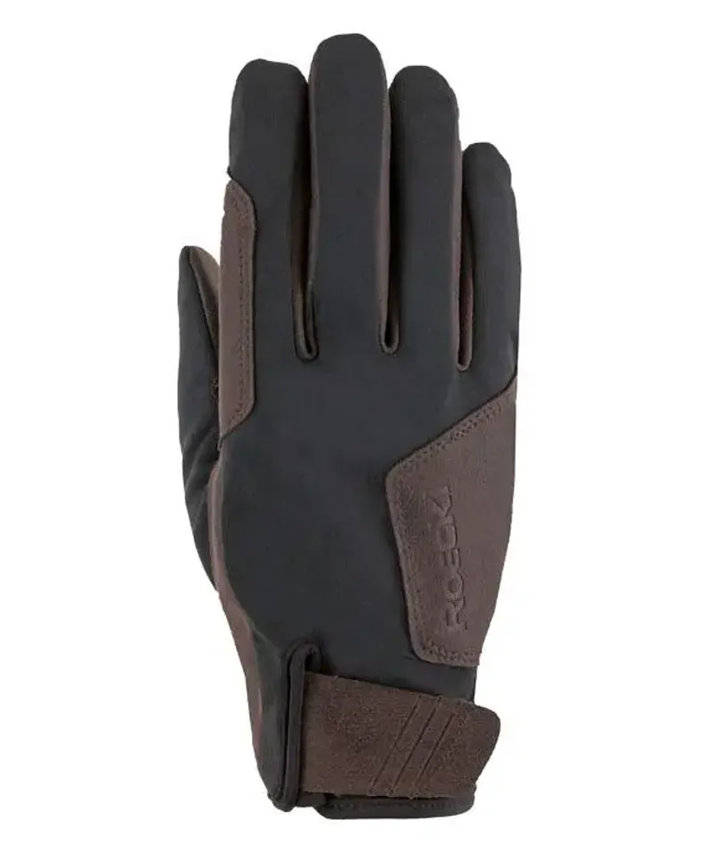 Roeckl Fourinhand Riding Gloves Black/Smoky Brown