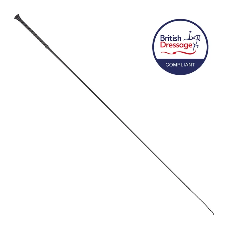 Country Direct Rubber Thread Handle Dressage Whip Navy 150cm
