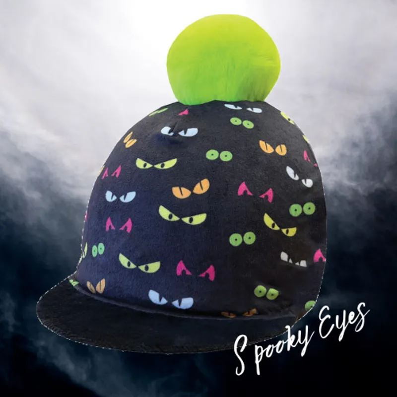 Childs Spooky Eyes Pom Hat Silk -  Black -1