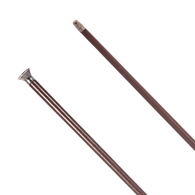 Country Direct Silver Cap Leather Show Cane Brown 60cm