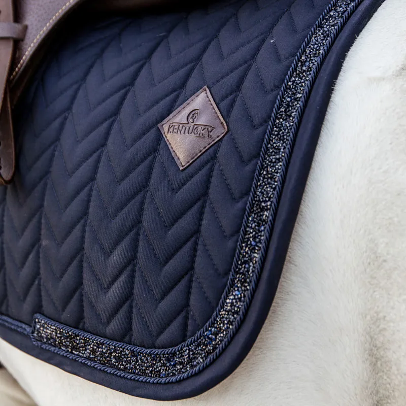Kentucky Saddle Pad Glitter Stone Pony Navy-1