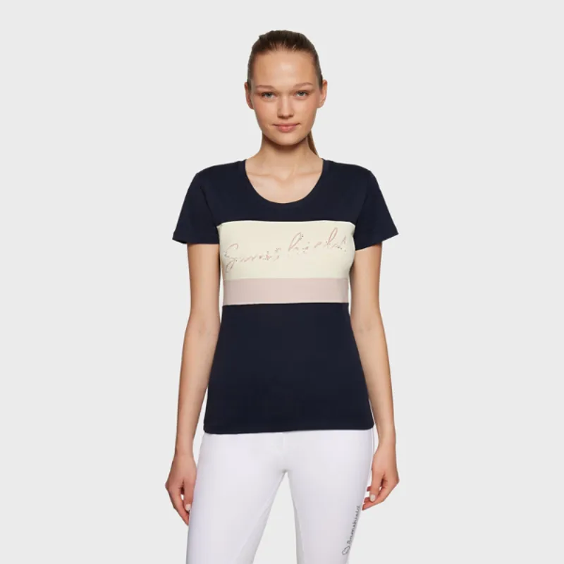 Samshield Alba Metals Dots T-Shirt Navy Powder Pink