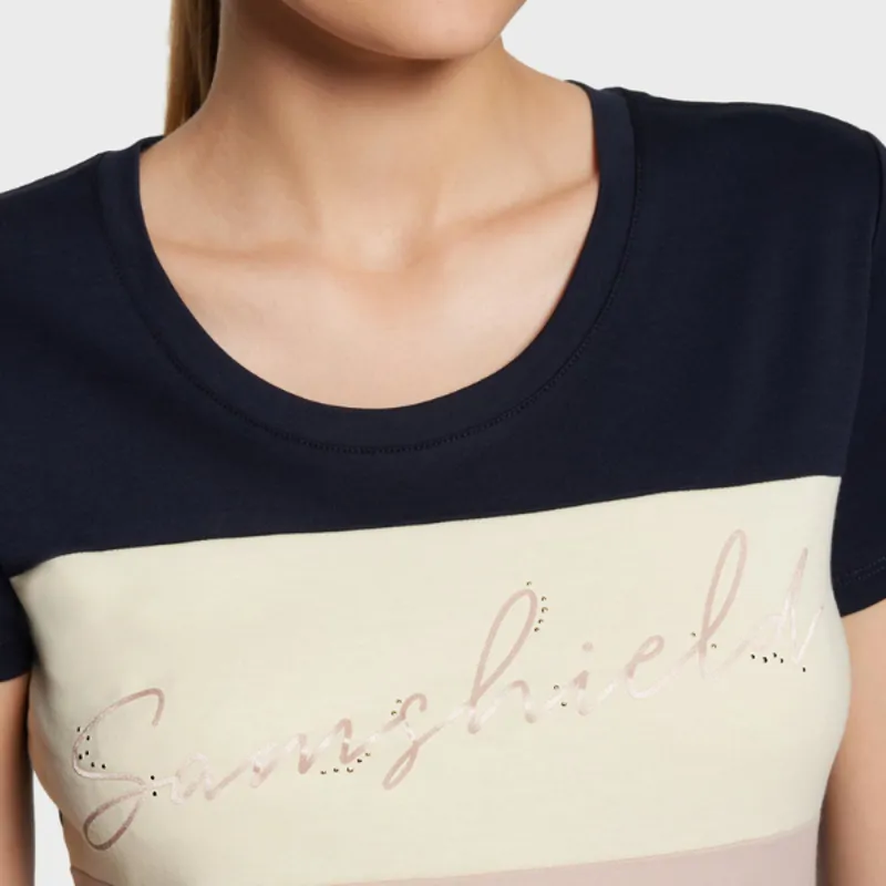Samshield Alba Metals Dots T-Shirt Navy Powder Pink-1