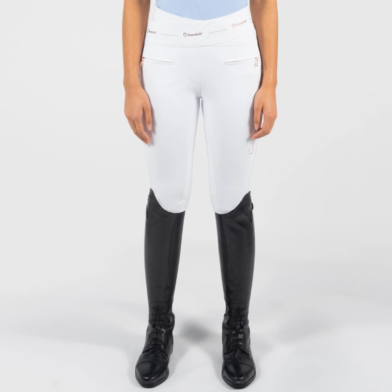 Samshield Ladies Alpha Knee Grip Breeches White-2