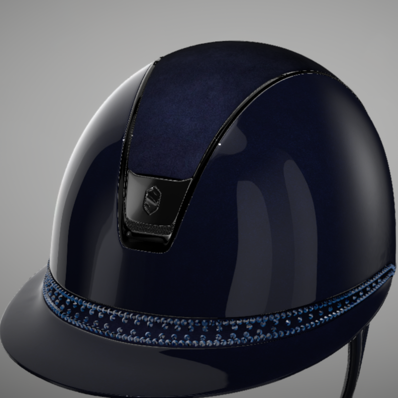 Samshield Miss Shield 2.0 Glossy Blue Alcantara Top Tiara Frontal Band-2