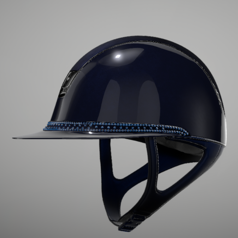 Samshield Miss Shield 2.0 Glossy Blue Alcantara Top Tiara Frontal Band-1