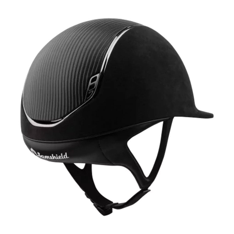 Samshield 2.0 Premium Large Black /Leather-Black Top/Chrome Black Trim/Chrome Black Blazon-1
