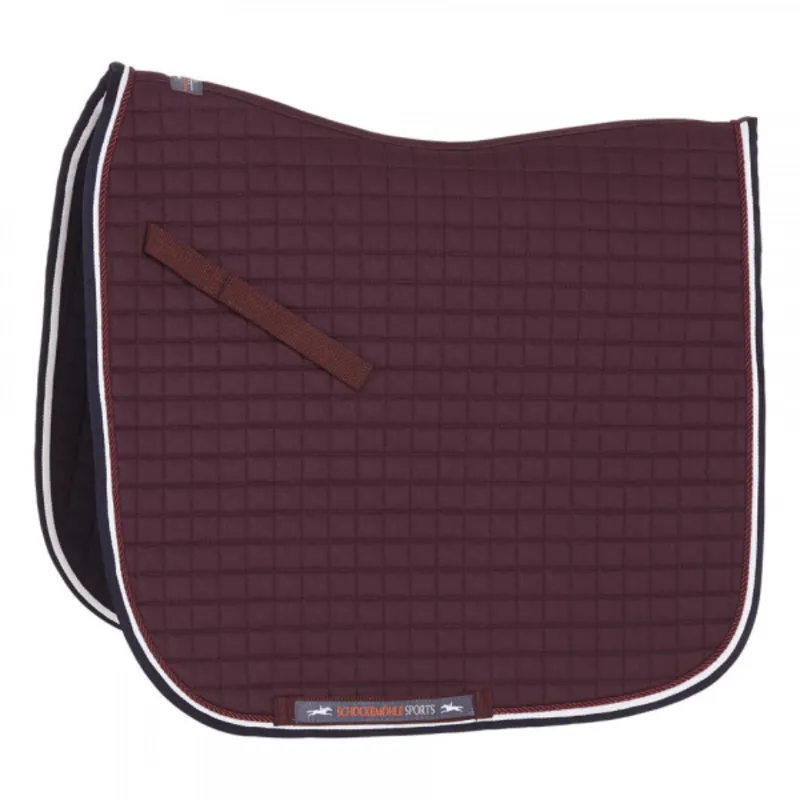 Schockemohle Neo Star Pad D Style Dressage Saddlepad Wine Full