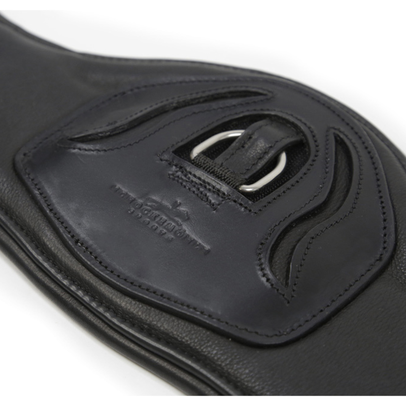 Schockemohle Pittsburg Leather Dressage Girth Black Silver-1